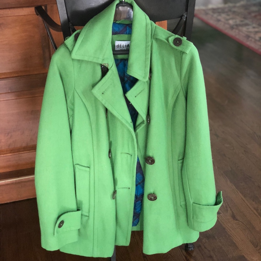 Green Peacoat Large